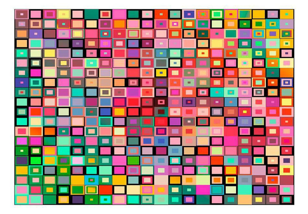 Abstract Wallpaper Wall Mural - Colorful Boxes – Tiptophomedecor