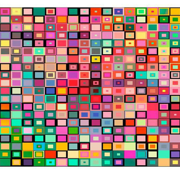 Abstract Wallpaper Wall Mural - Colorful Boxes