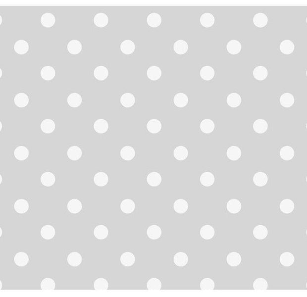 Abstract Wallpaper Wall Mural - Grey White Polka Dots