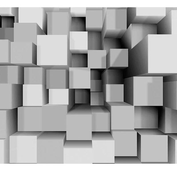 Abstract Wallpaper Wall Mural - Geometric Box Puzzle