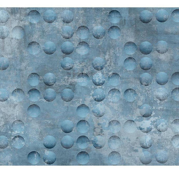 Abstract Wallpaper Wall Mural - Blue Concrete Drops