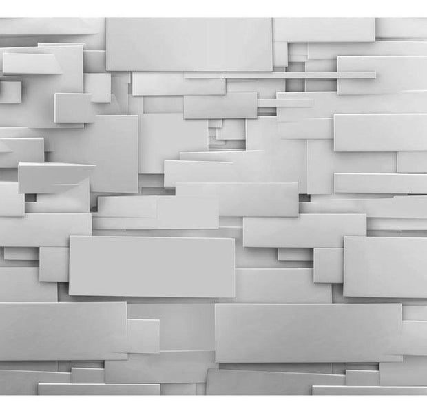 Abstract Wallpaper Wall Mural - Chaotic Tile Composition