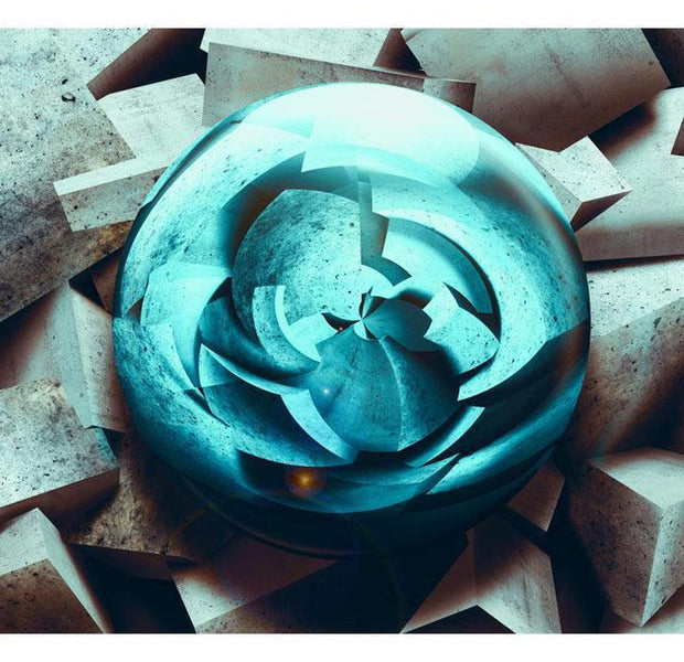 Abstract Wallpaper Wall Mural - Blue Glow