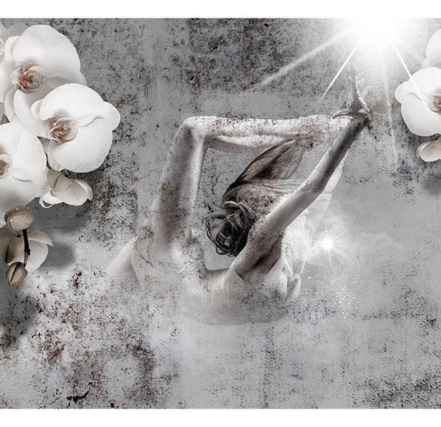 Abstract Wallpaper Wall Mural - Arrangement With Orchid