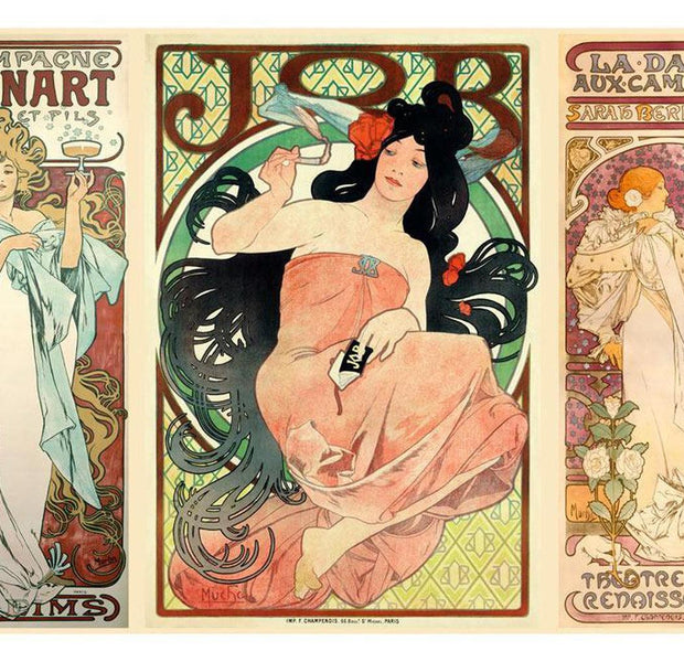 Abstract Wallpaper Wall Mural - Alphonse Mucha Women