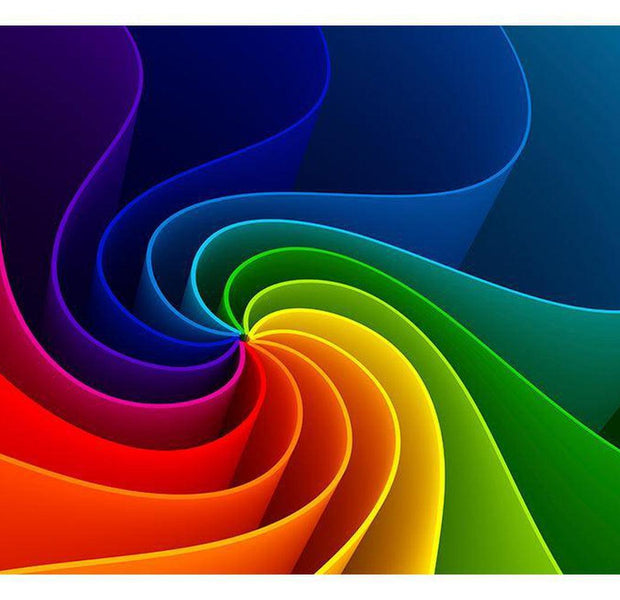 Abstract Wallpaper Wall Mural - Colorful Pinwheel