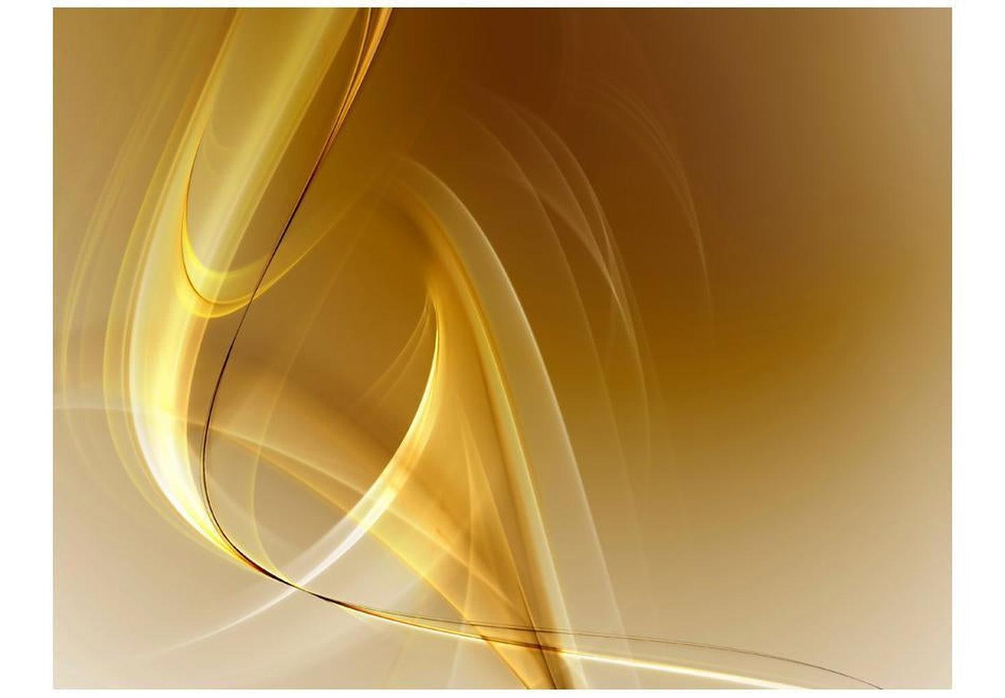 Abstract Wallpaper Wall Mural - Gold Fractal Background