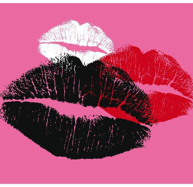 Abstract Wallpaper Wall Mural - Three Kisses