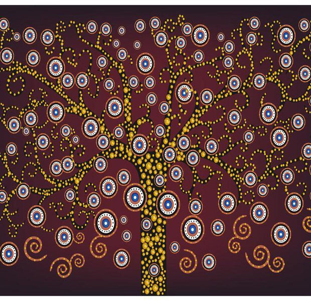 Abstract Wallpaper Wall Mural - Oriental Tree