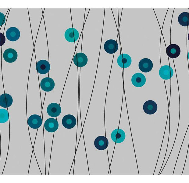 Abstract Wallpaper Wall Mural - Azure Buttons