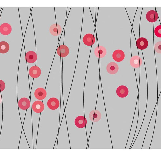 Abstract Wallpaper Wall Mural - Rosy Buttons