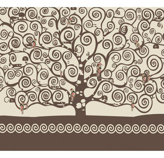 Abstract Wallpaper Wall Mural - Spiral Branches