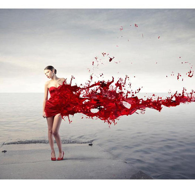 Abstract Wallpaper Wall Mural - Red Beauty