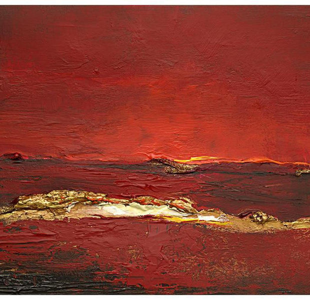 Abstract Wallpaper Wall Mural - Gold Wave