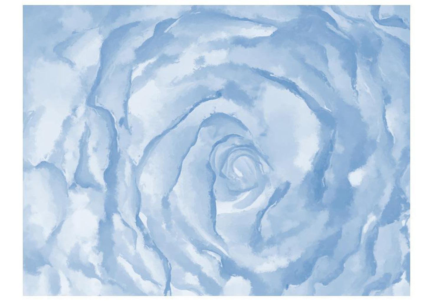 Abstract Wallpaper Wall Mural - Blue Rose Impression