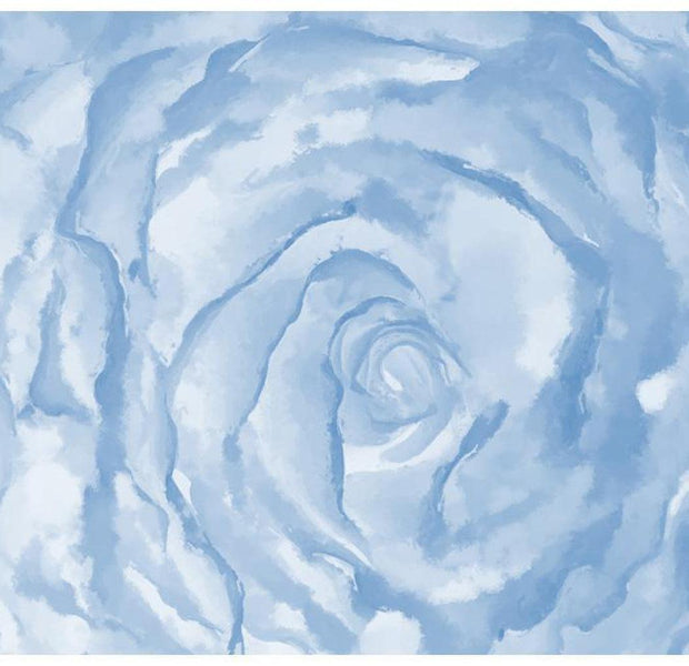 Abstract Wallpaper Wall Mural - Blue Rose Impression