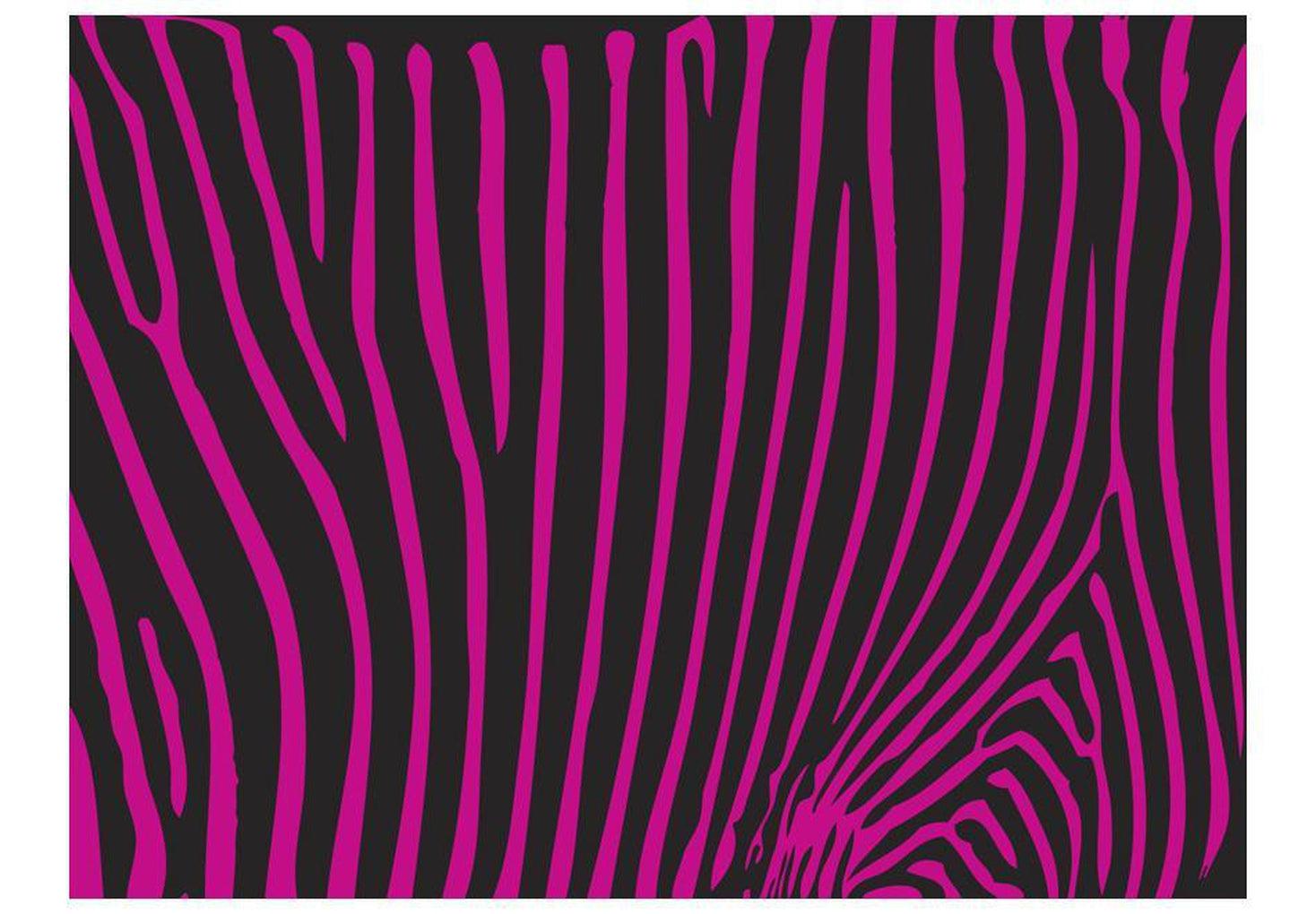 Abstract Wallpaper Wall Mural - Zebra Pattern Violet