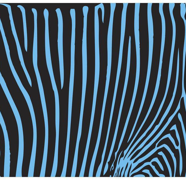 Abstract Wallpaper Wall Mural - Zebra Pattern Turquoise