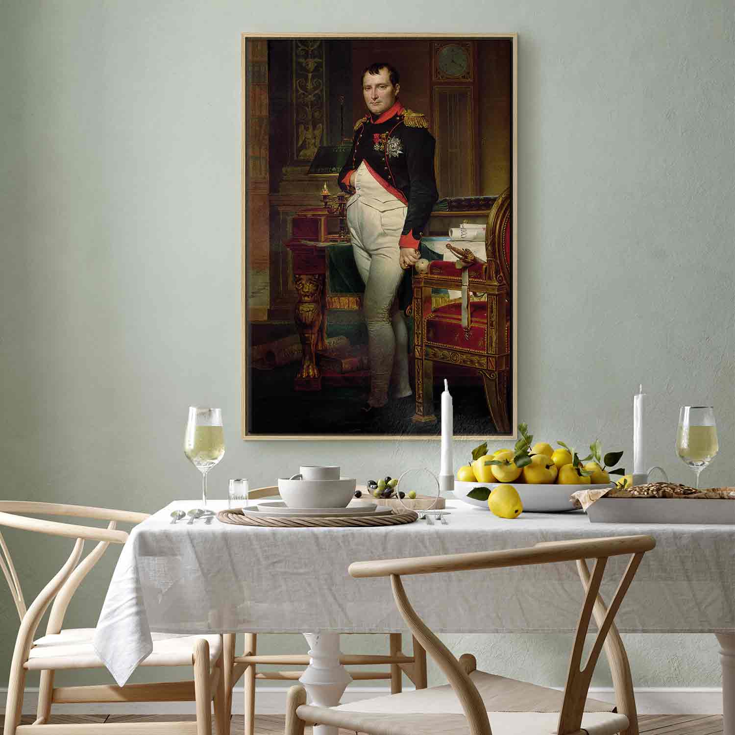 Floating Framed Canvas Art - Napoleon Bonaparte - Jacques-Louis David