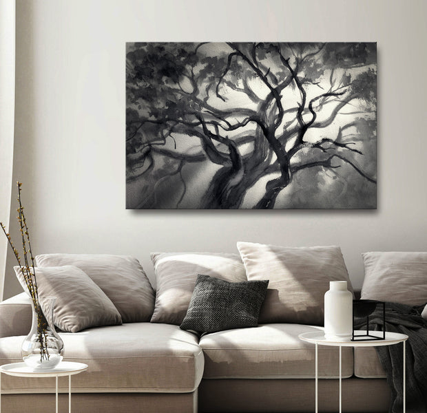 Landscape Canvas Wall Art - Lighted Branches