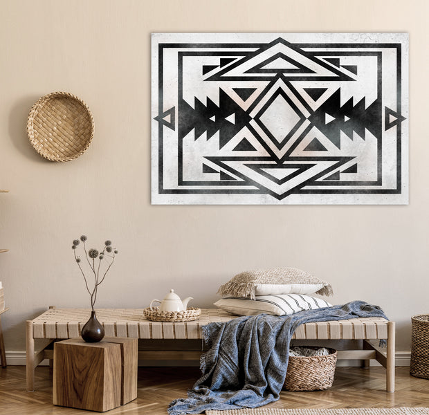 Abstract Canvas Wall Art - Ethnic Pattern