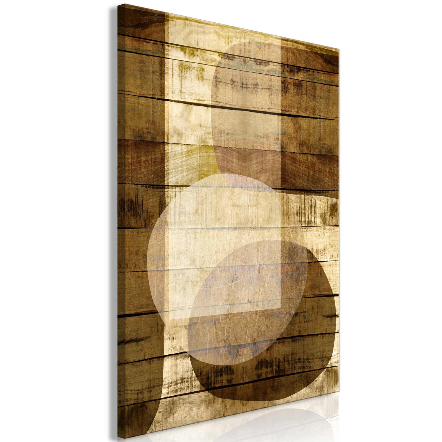 Abstract Canvas Wall Art - Golden Chocolate
