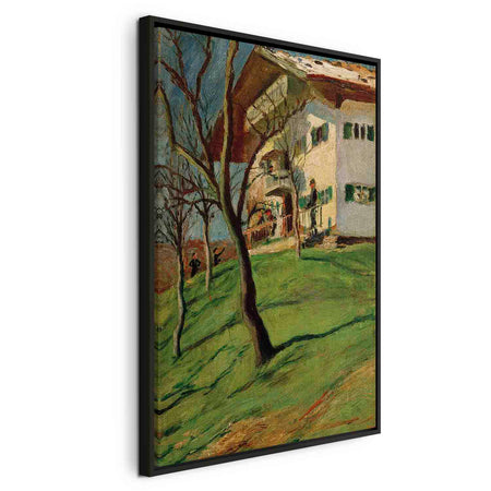 Floating Framed Canvas Art - Our Little House in Tegernsee - August Macke