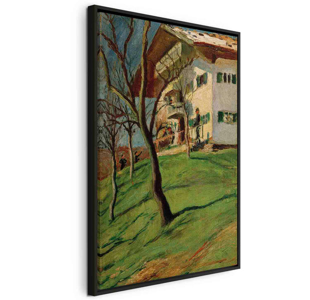 Floating Framed Canvas Art - Our Little House in Tegernsee - August Macke