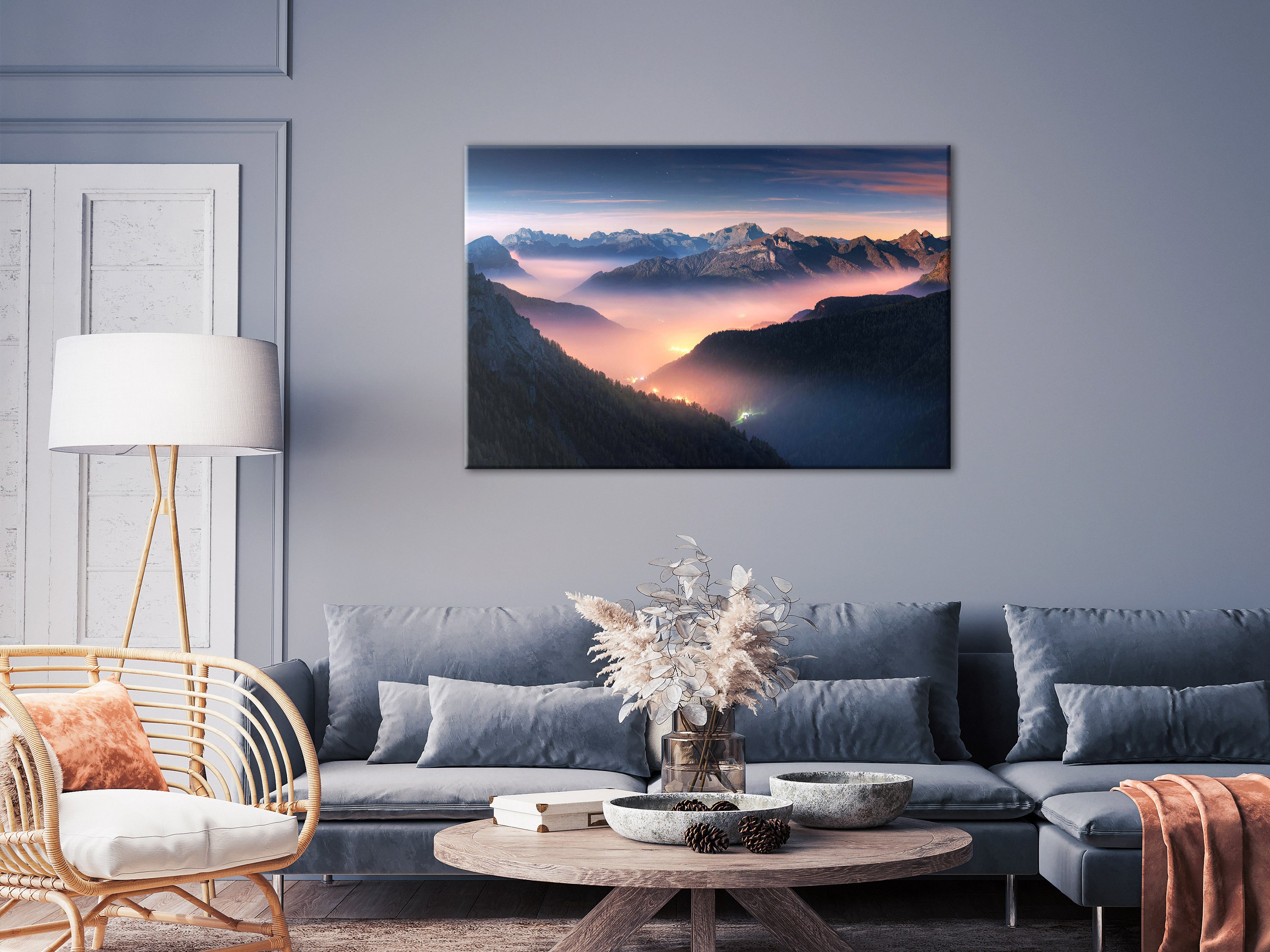 Landscape Canvas Wall Art - Mountain Breath Sunset