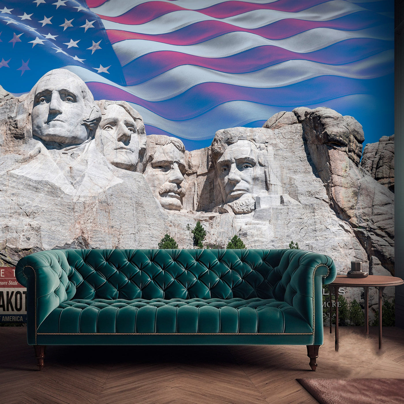Americana Wallpaper Wall Mural - Mount Rushmore-Tiptophomedecor