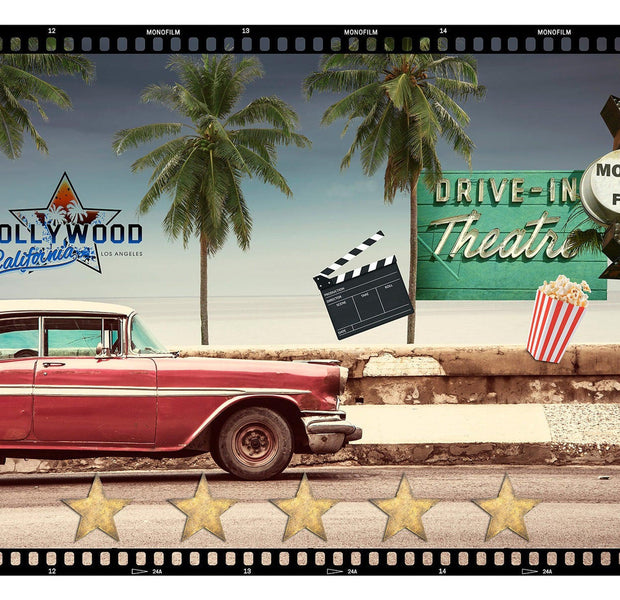 Americana Wallpaper Wall Mural - On the Road to Hollywood