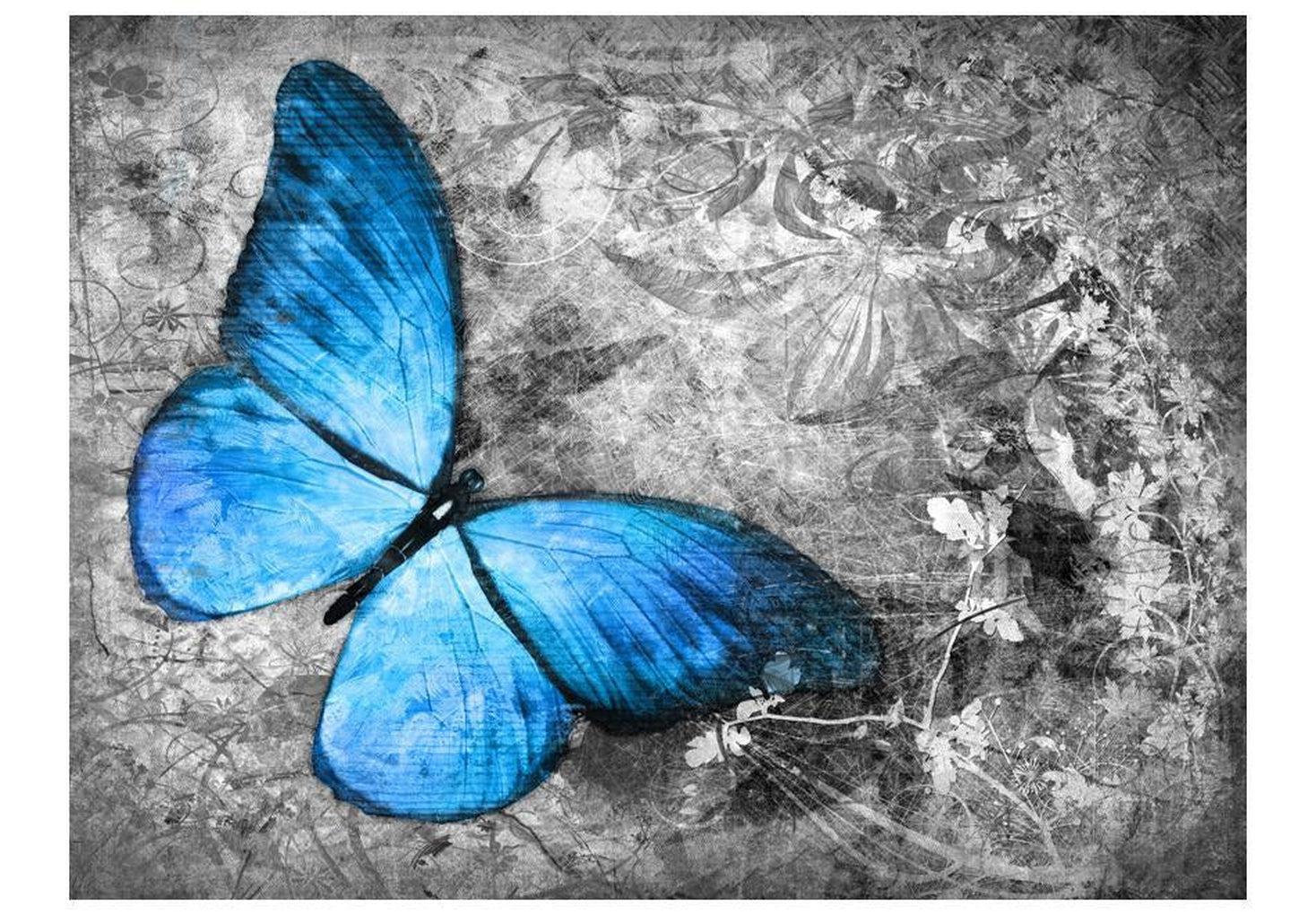 Animal Wallpaper Wall Mural - Blue Butterfly