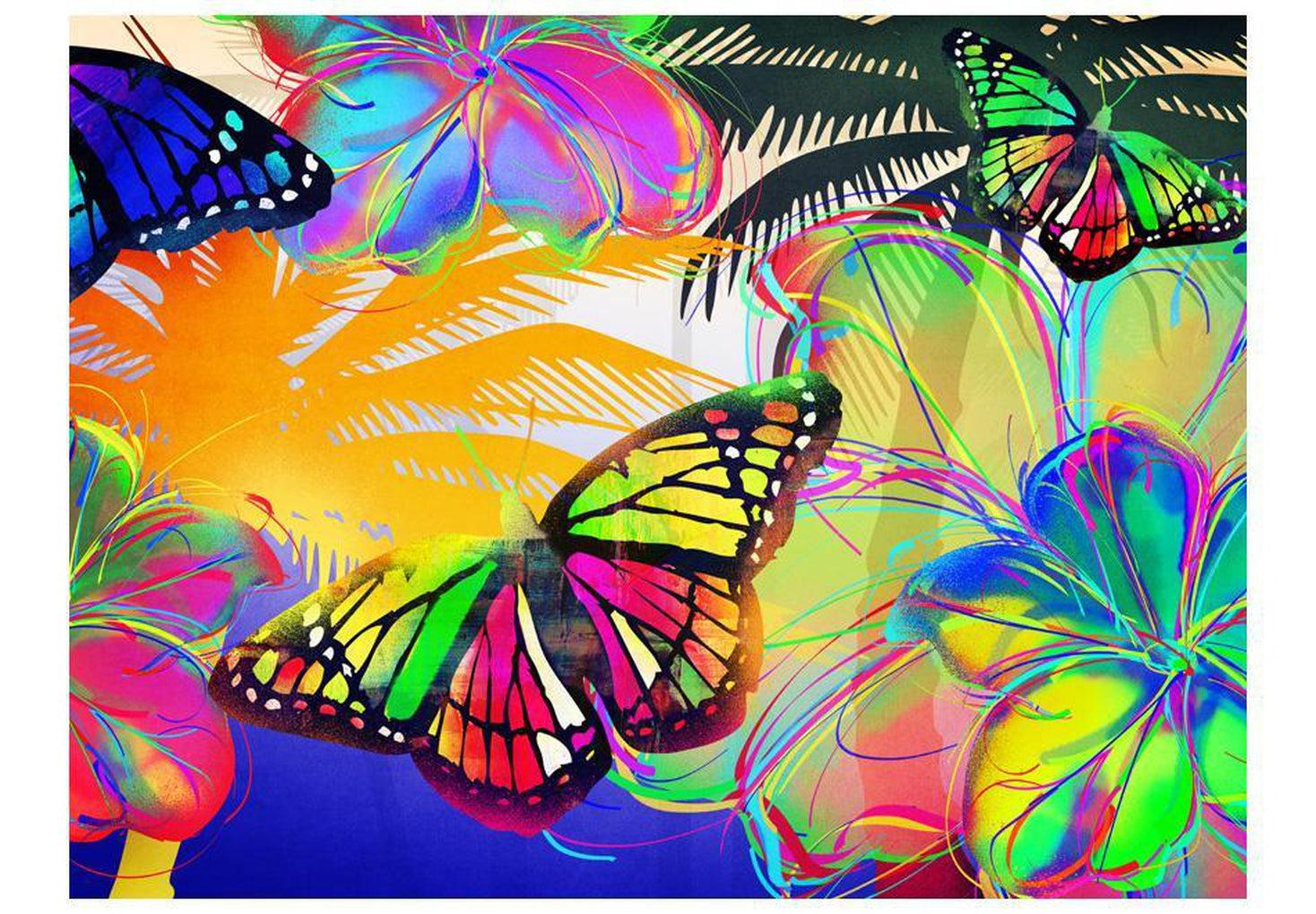 Animal Wallpaper Wall Mural - Modern Butterfly Art