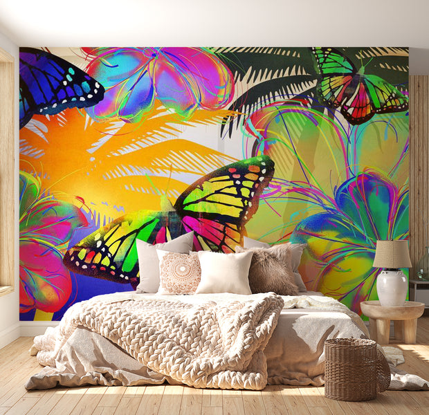 Animal Wallpaper Wall Mural - Modern Butterfly Art
