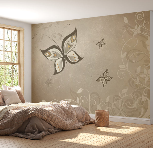 Animal Wallpaper Wall Mural - Butterfly Spring