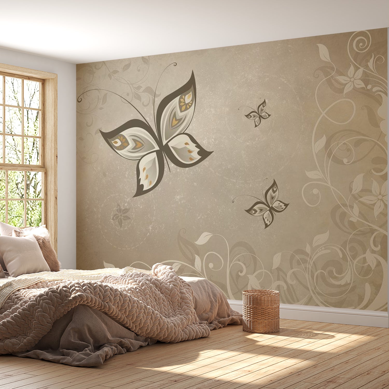 Animal Wallpaper Wall Mural - Butterfly Spring