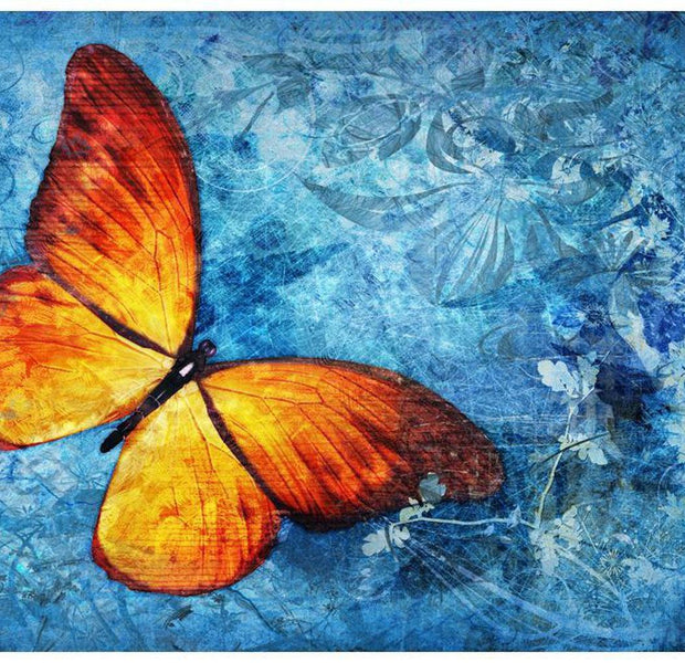 Animal Wallpaper Wall Mural - Orange Butterfly