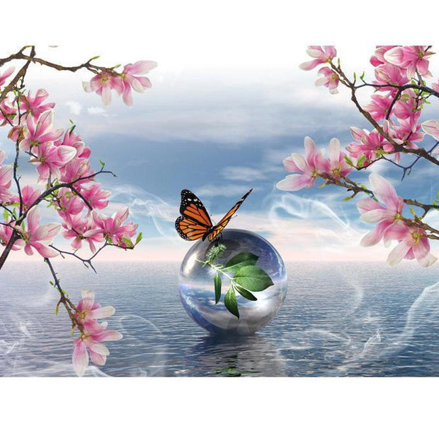 Animal Wallpaper Wall Mural - Serene Butterfly