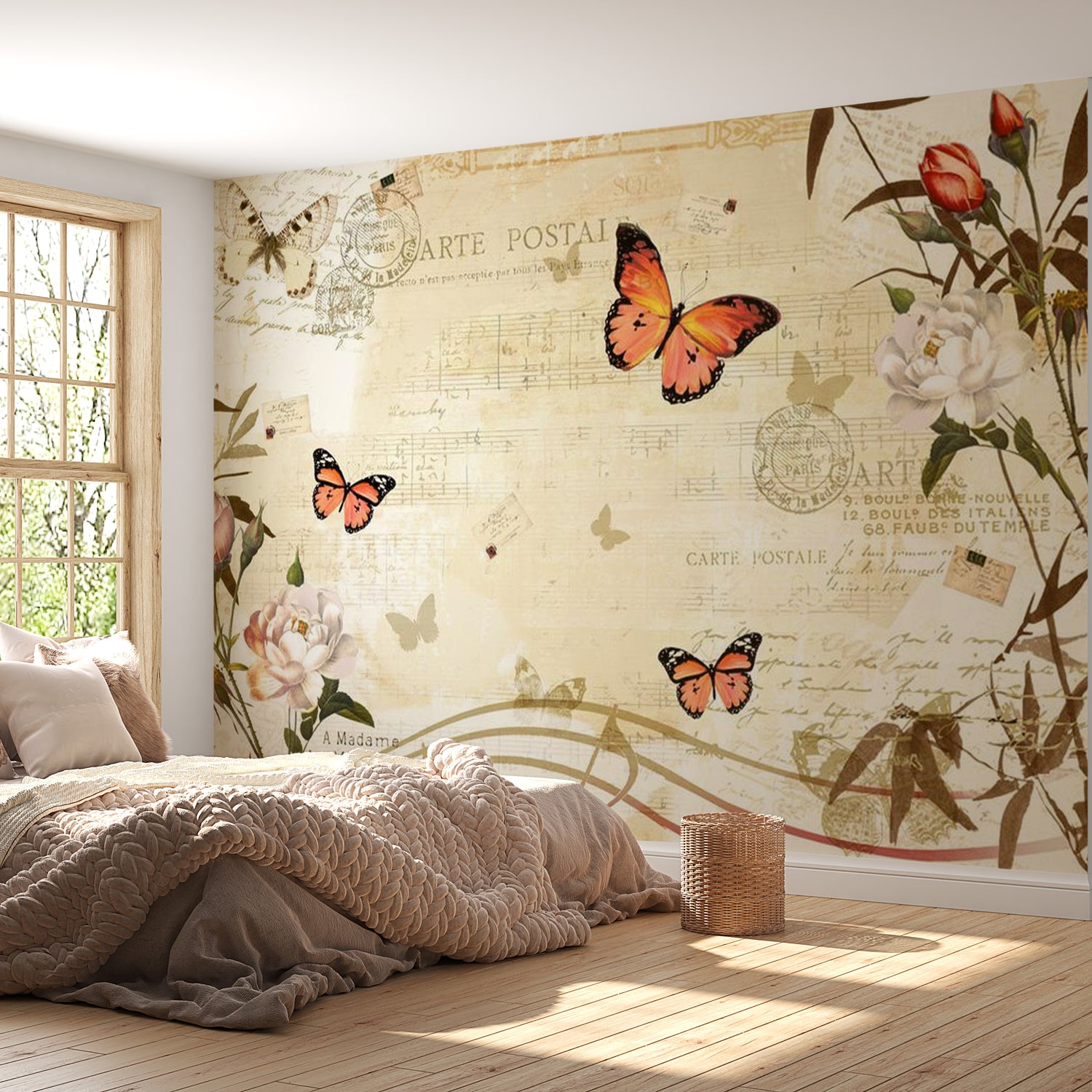 Animal Wallpaper Wall Mural - Butterfly Melodie