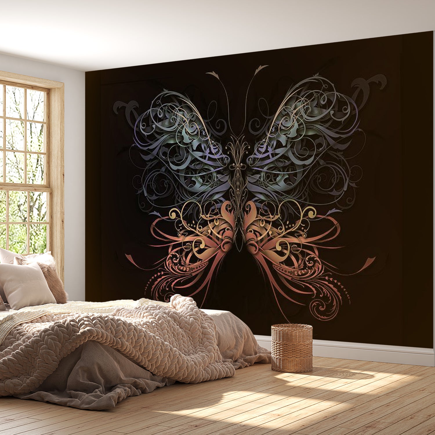 Animal Wallpaper Wall Mural - Butterfly 3D