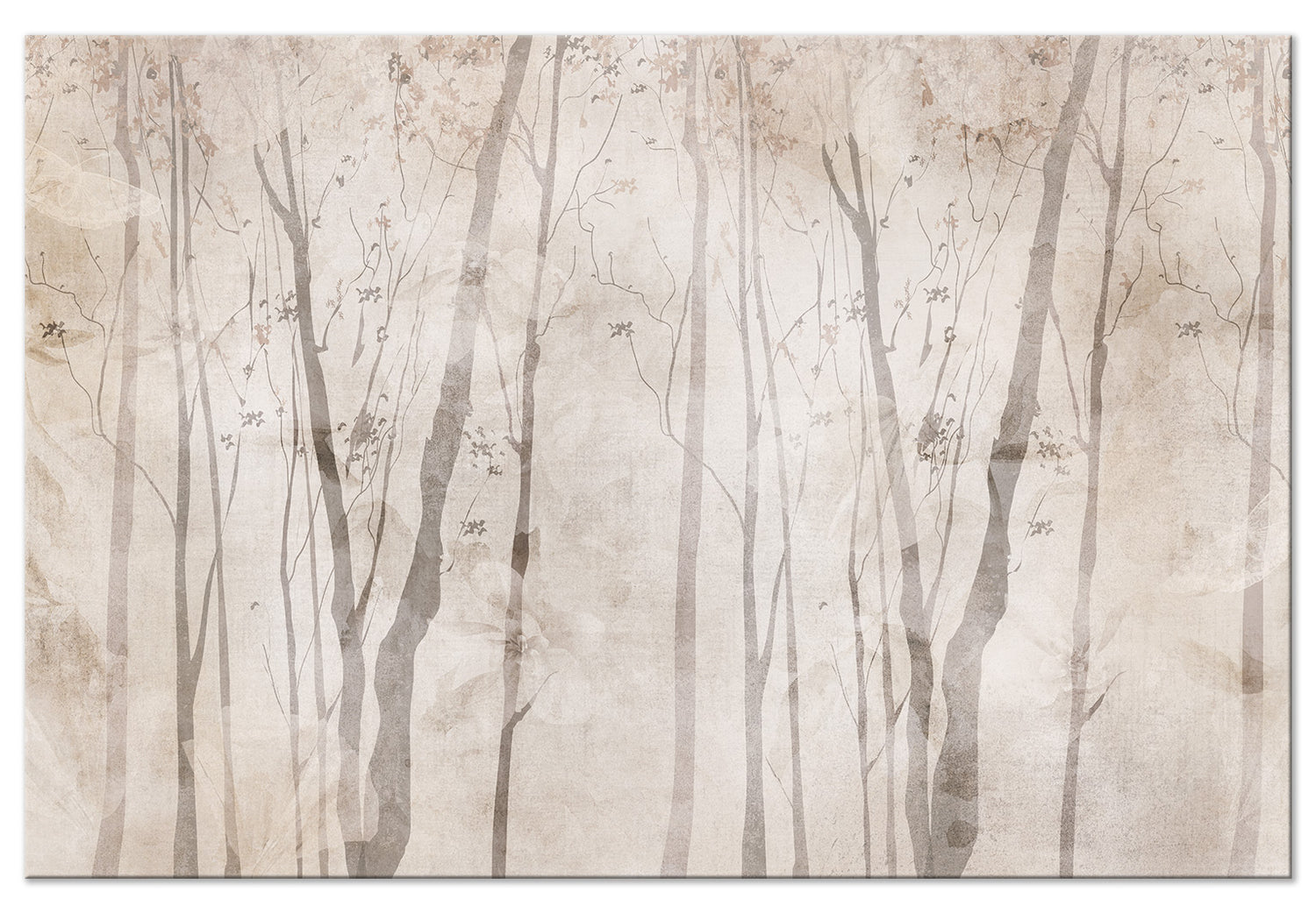 Landscape Canvas Wall Art - Beige Forest of Thoughts
