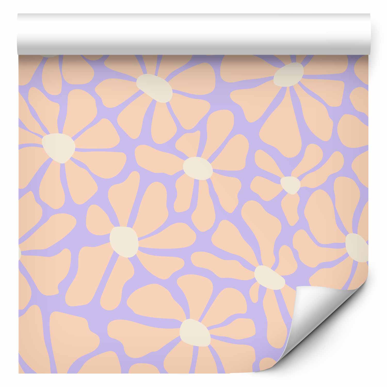Repeating Wallpaper Roll - Cute Beige Little Flowers