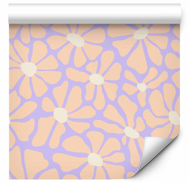 Repeating Wallpaper Roll - Cute Beige Little Flowers
