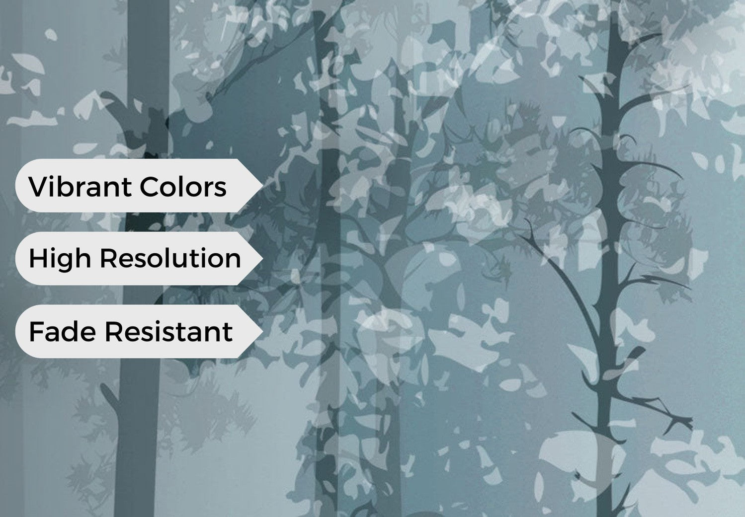 Abstract Canvas Wall Art - Forest Mists - 5 Pieces