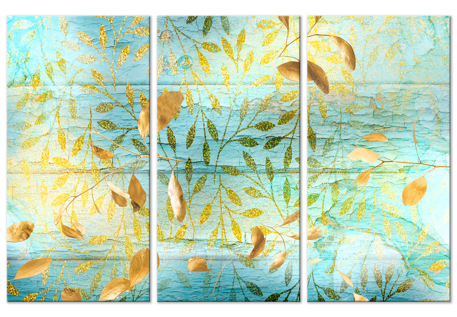 Botanical Canvas Wall Art - Golden Harvest - 3 Pieces