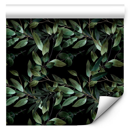 Repeating Wallpaper Roll - Winged Green