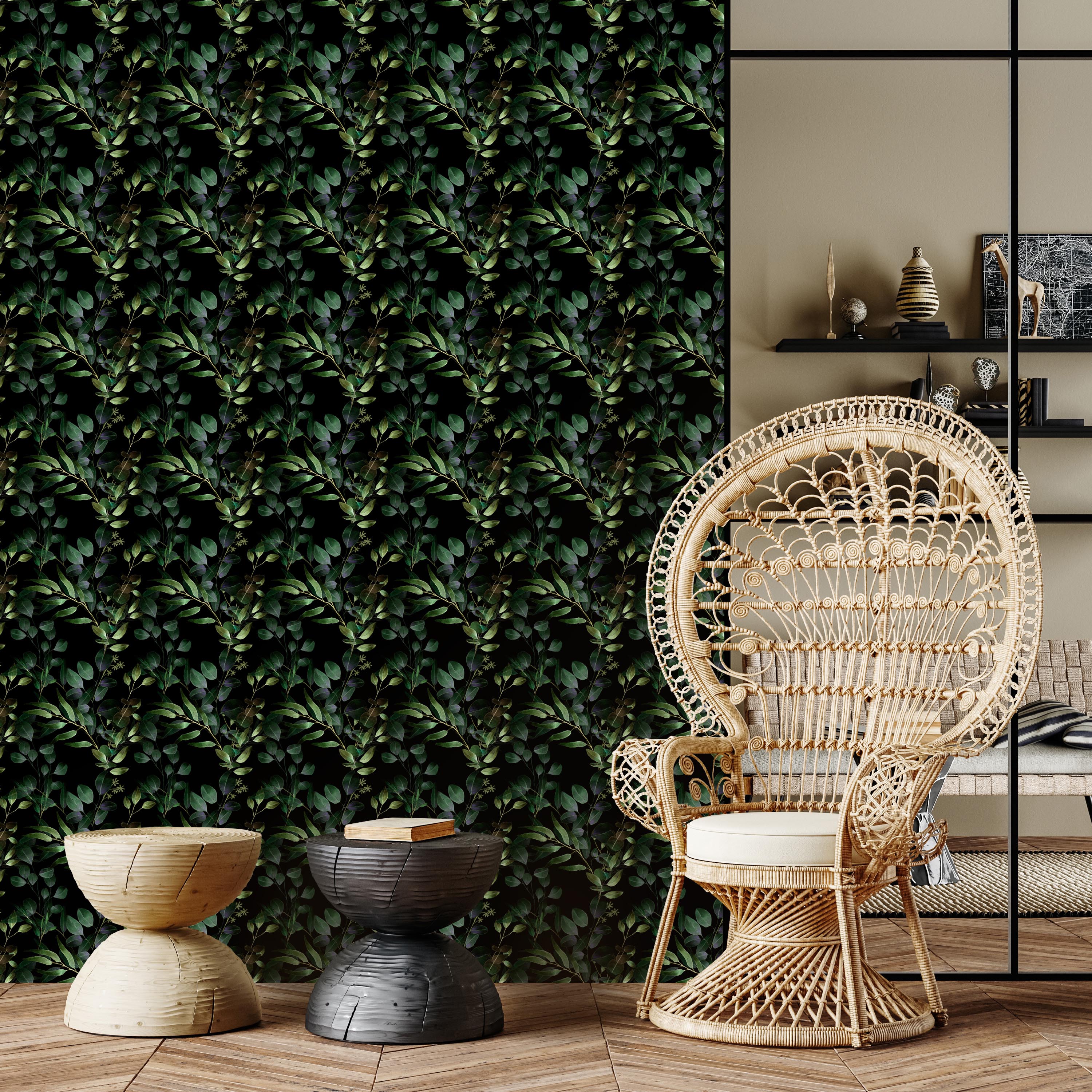 Repeating Wallpaper Roll - Green Precision