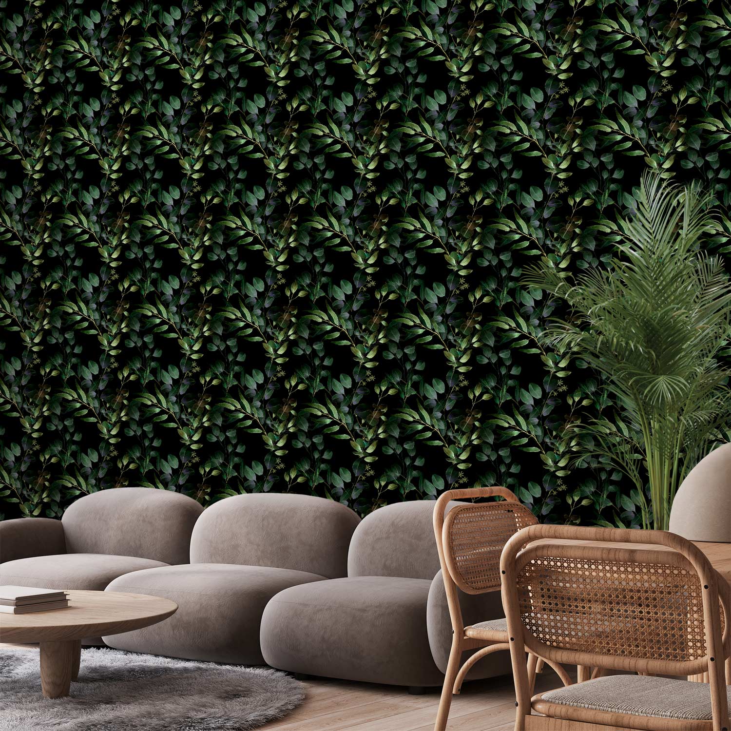 Repeating Wallpaper Roll - Green Precision