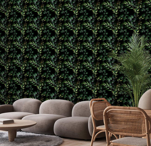 Repeating Wallpaper Roll - Green Precision