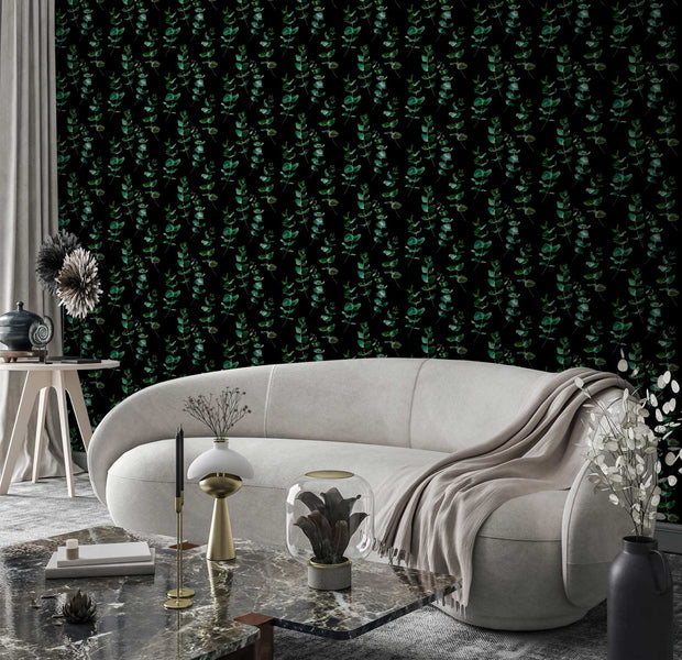 Repeating Wallpaper Roll - Emerald Chic